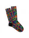 Eğlenceli Çorap Unisex Flower Renkli Desen Baskılı Çorap ECSOKET418