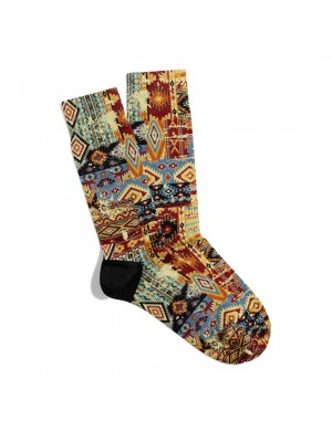 Eğlenceli Çorap  Unisex Etnik Karışık XS2 Desen Baskılı Çorap ECSOKET436