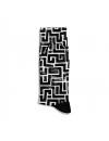 Eğlenceli Çorap  Unisex Etnik Siyah Kare Geox Baskılı Çorap ECSOKET455