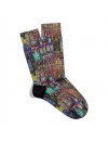 Eğlenceli Çorap  Unisex Renkli City CLR Desen Baskılı Çorap ECSOKET460