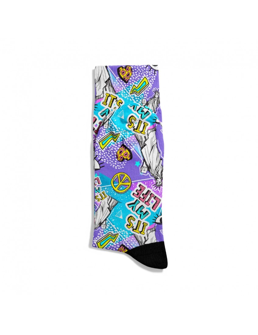 Eğlenceli Çorap  Unisex İt's My Live NY Desen Baskılı Çorap ECSOKET475