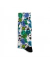 Eğlenceli Çorap  Unisex  Renkli Çiçek ve Skull Desen Baskılı Çorap ECSOKET488