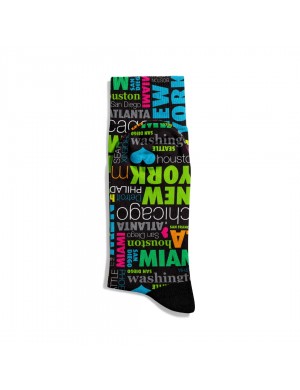 Eğlenceli Çorap  Unisex Renkli Şehirler X2 Desen Baskılı Çorap ECSOKET494 Eğlenceli Çorap  Unisex Renkli Şehirler X2 Desen Baskılı Çorap ECSOKET494