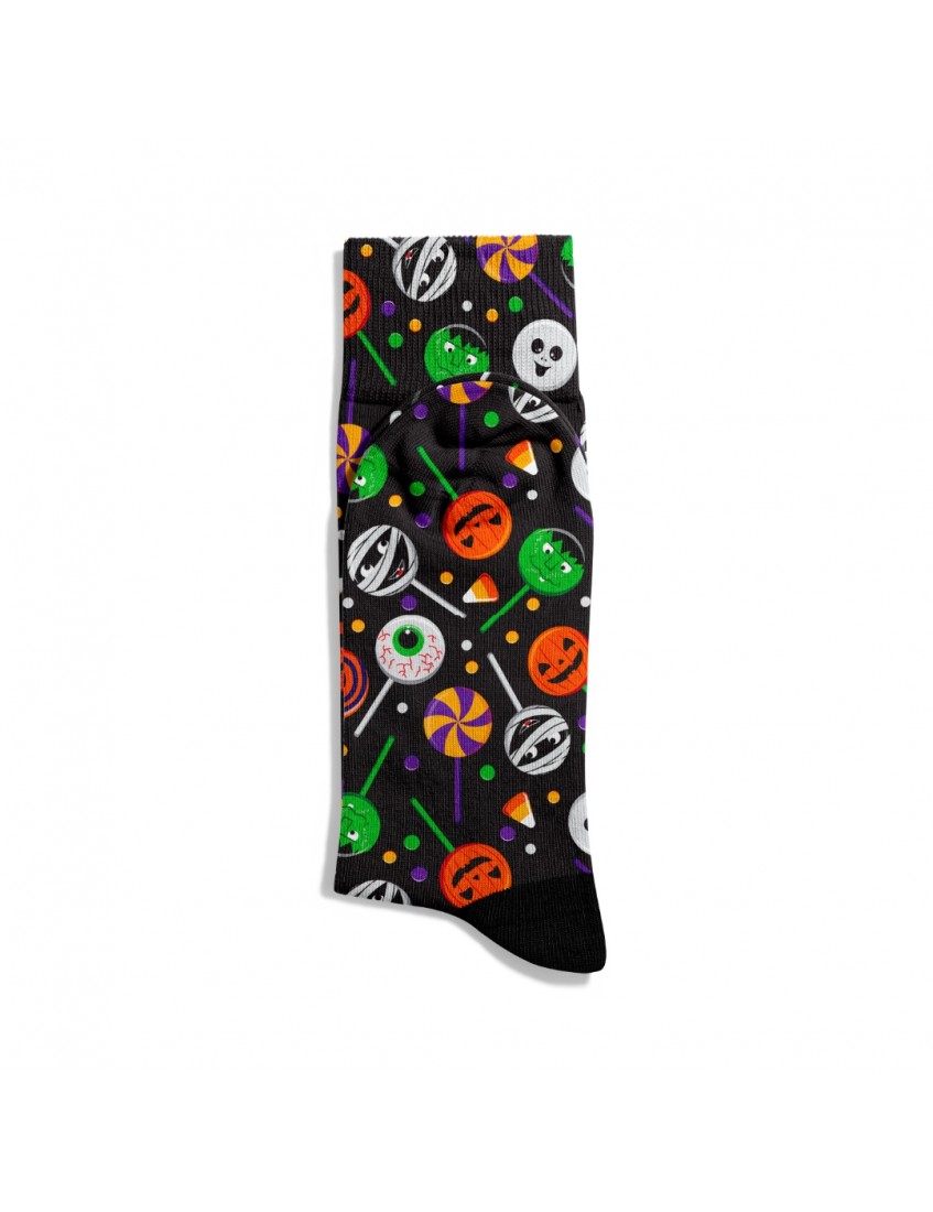 Eğlenceli Çorap  Unisex Hallowen  Şeker Baskılı Çorap ECSOKET507