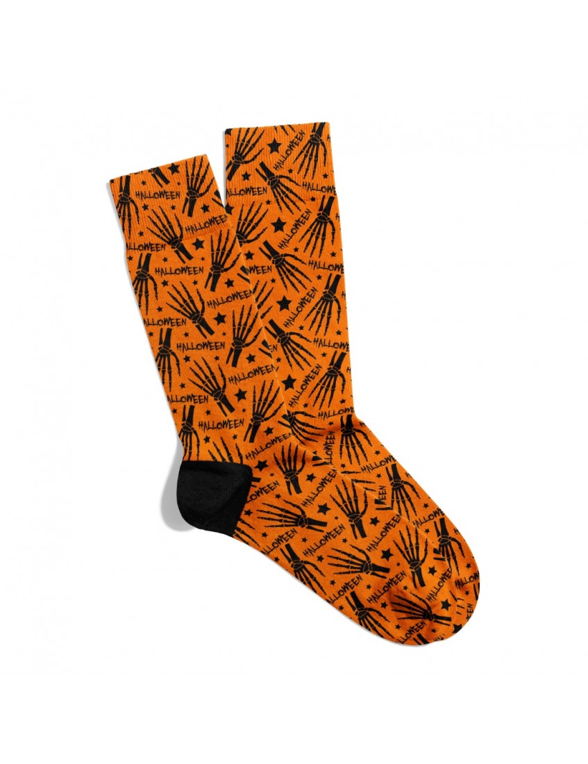 Eğlenceli Çorap  Unisex Halloween Skull Baskılı Çorap ECSOKET509
