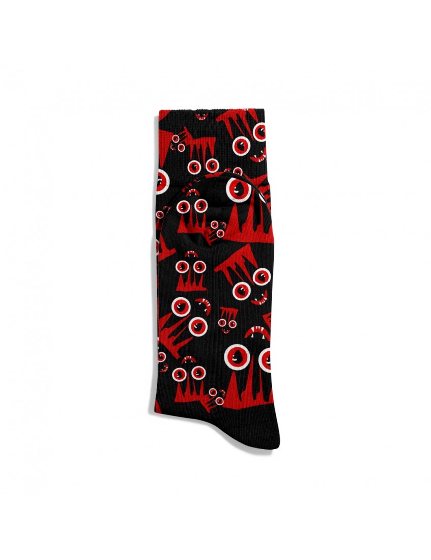 Eğlenceli Çorap  Unisex Kırmızı Gözler HW Baskılı Çorap ECSOKET522