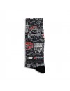 Eğlenceli Çorap  Unisex Siyah London Travel City Baskılı Çorap ECSOKET524