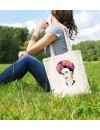 Bez Çanta Frida kahlo ks Baskılı Çanta Hediyelik Çanta BDKCNTA015