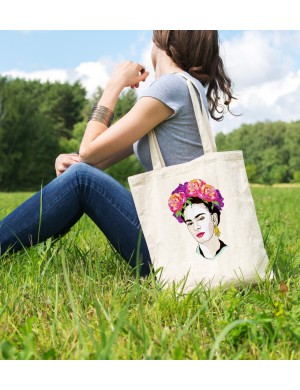Bez Çanta Frida kahlo ks Baskılı Çanta Hediyelik Çanta BDKCNTA015