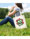 Bez Çanta Rose Skull  Baskılı Çanta Hediyelik Çanta BDKCNTA075