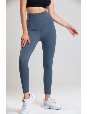 Spor Yüksek Bel Fitilli Füme Toparlayıcı Tayt