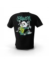 Siyah Panda Sırt Baskılı Unisex Pamuk Tişört Siyah Panda Sırt Baskılı Unisex Pamuk Tişört